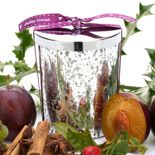 Spiced Plum Lrg Glam Silver Candle