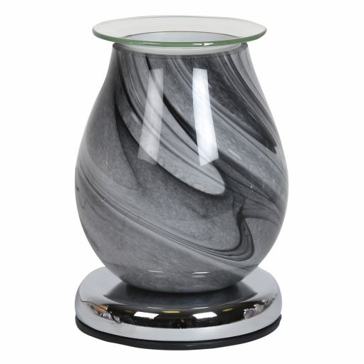 Touch Electric Wax Melt Burner - Grey Swirl Oval