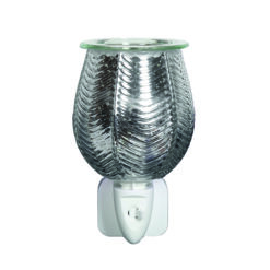 AR1991 Plug In Ribbed Silver Lustre Melter 12cm