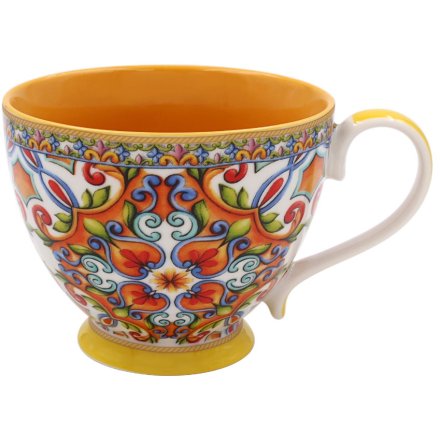 LP95792 Tuscany Orange Pattern Mug