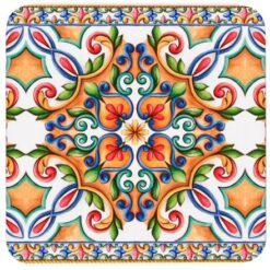 LP95874 Tuscany Orange Ceramic Coaster